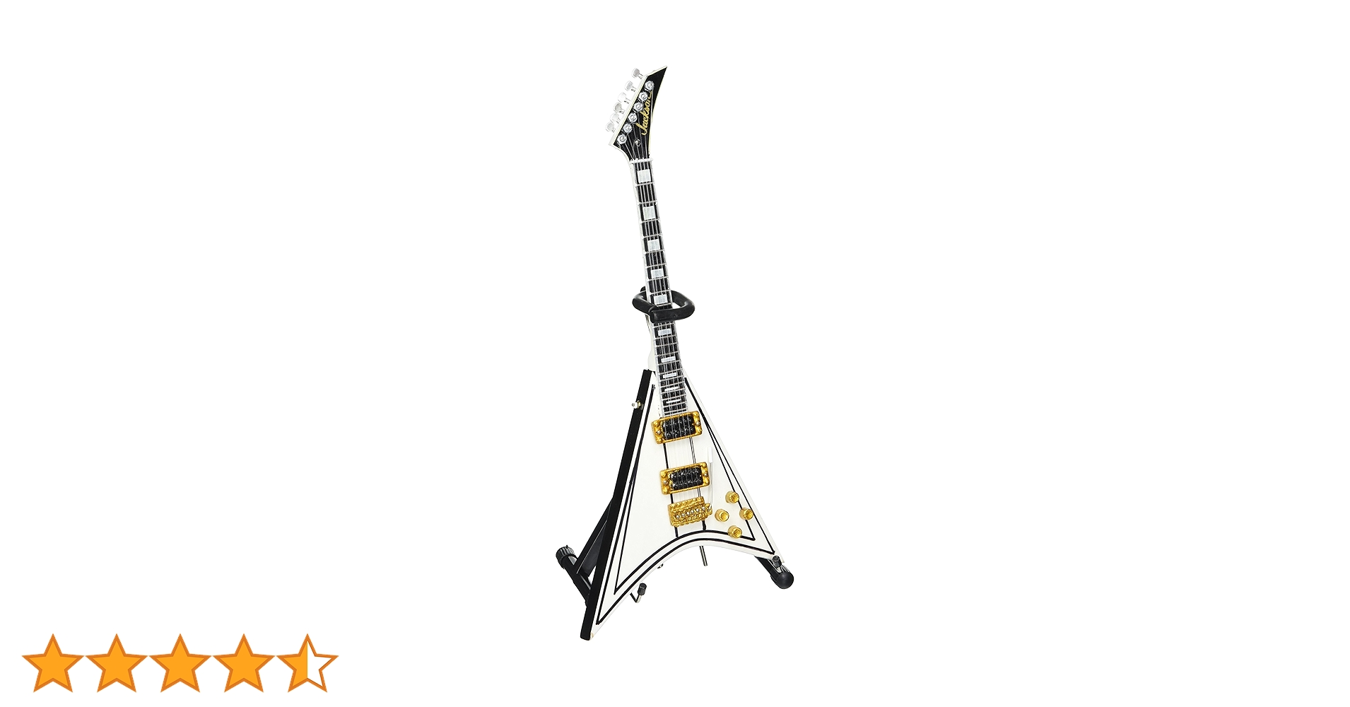 ギターヒーローズ　レニー　チャー AXE HEAVEN RR-086 Randy Rhoads White Flying V Mini Guitar